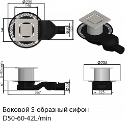 BERGES Wasserhaus Душевой трап Platz Norma 150 090159 хром матовый – фотография-7